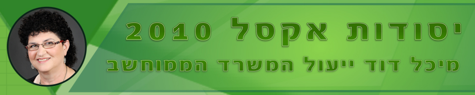 יסודות אקסל אקסל בסיסי